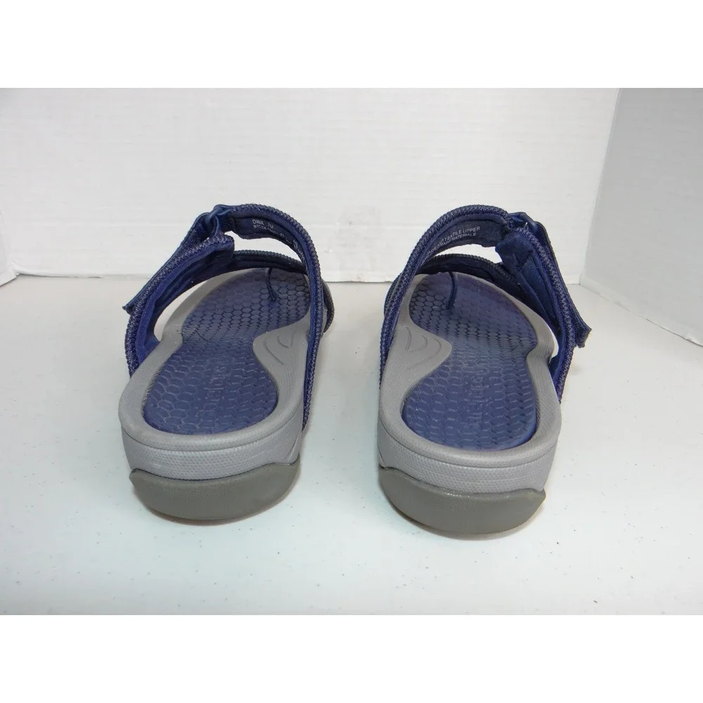 Baretraps Dina Navy Blue Sporty Toe Loop Slide Sandals Womens 7M BT24-10601